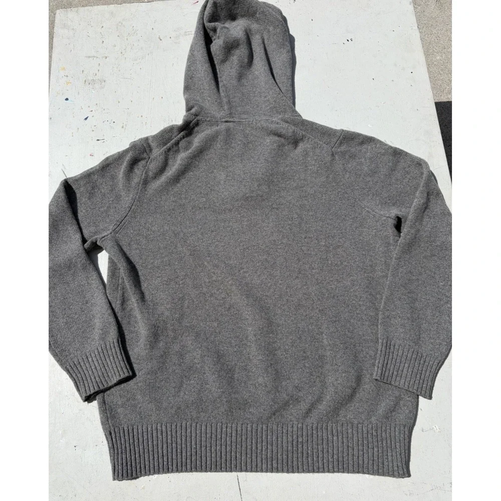 Men's Banana Republic Sweater Gray Solid 2XL Toggle Professor Fisherman Cardigan